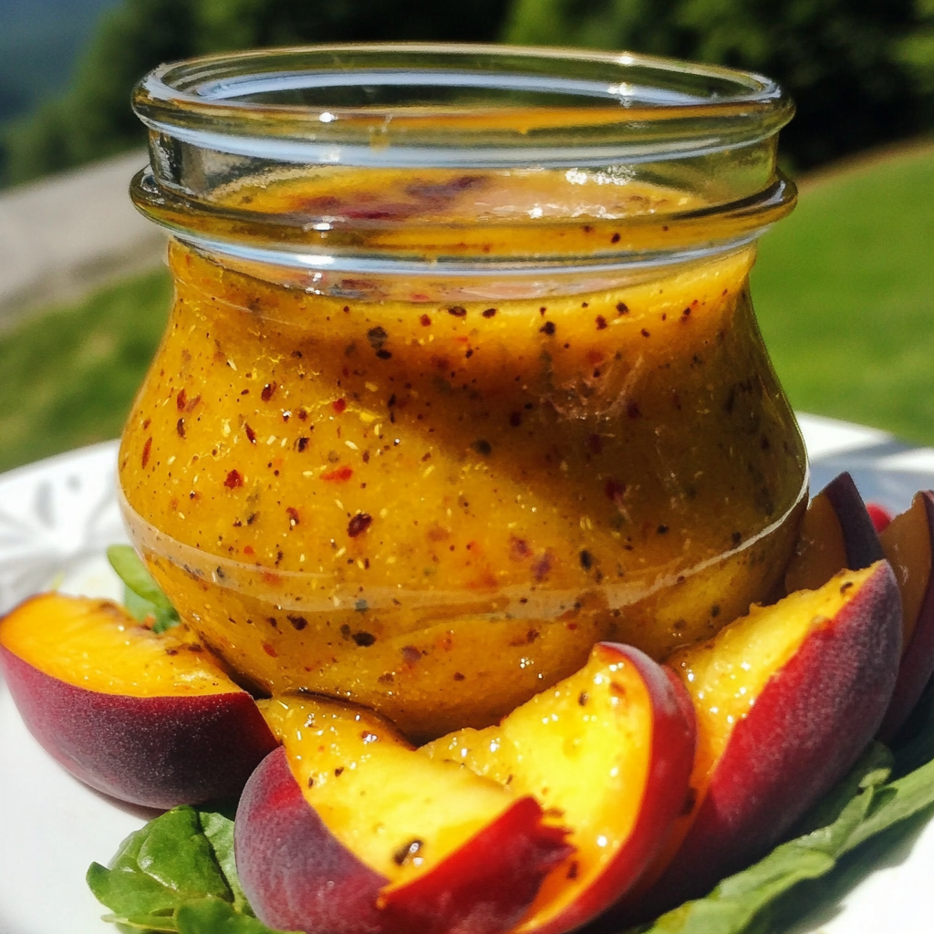 Peach Honey Dijon Balsamic Vinaigrette Recipe: Easy Homemade Summer Dressing