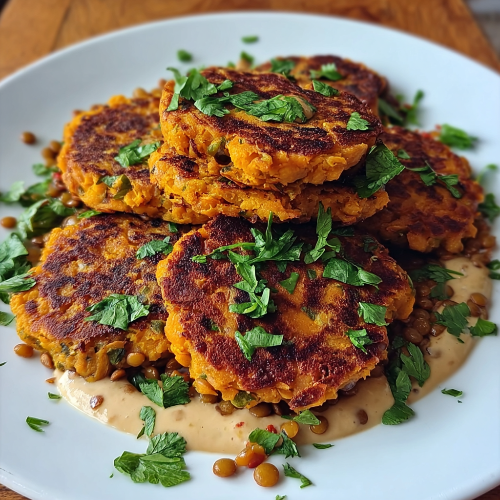 Sweet Potato Patties with Red Lentils (Vegan, Healthy & Freezer-Friendly Recipe)