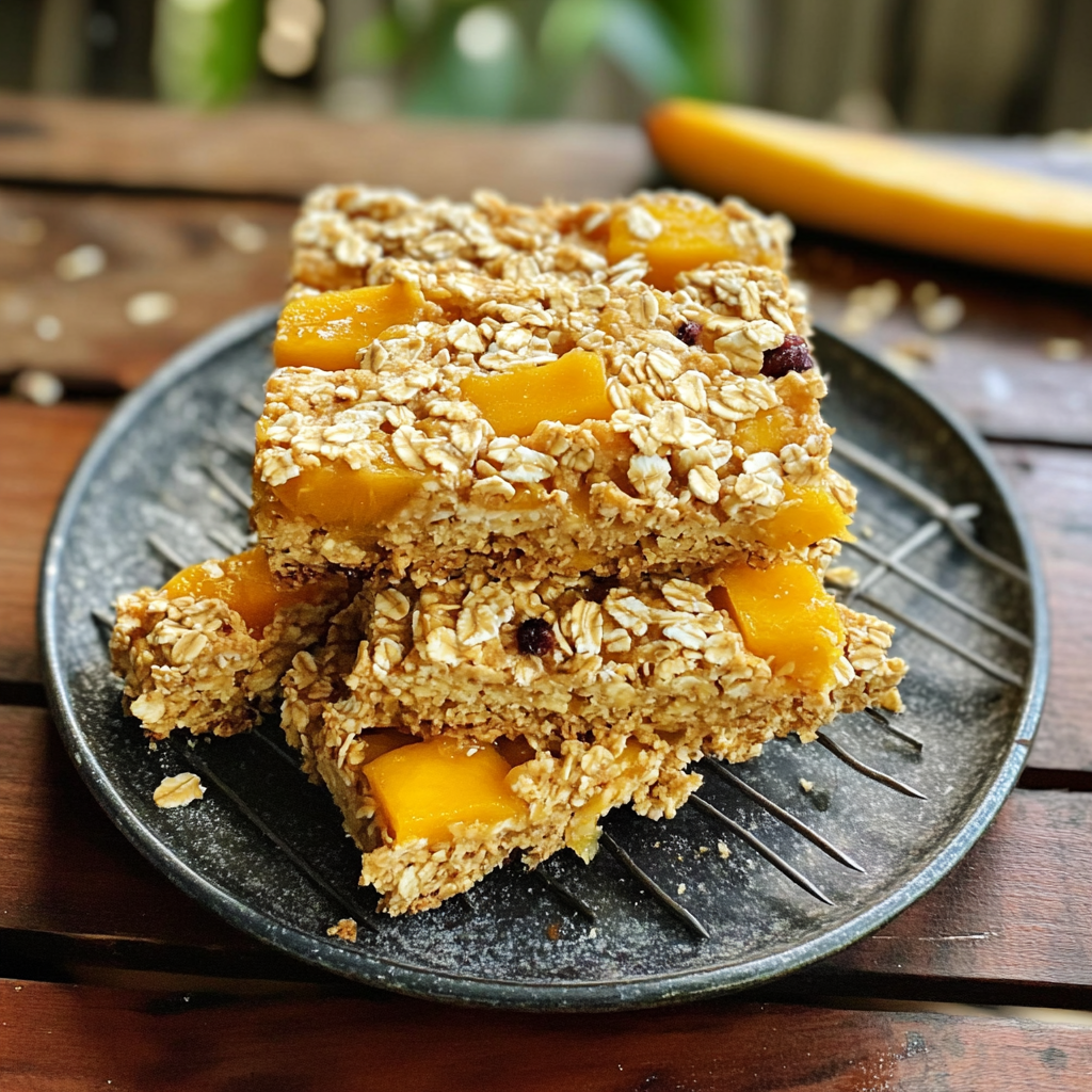 Tropical Mango Flapjacks Delight | Chewy Mango & Coconut Oat Bars Recipe