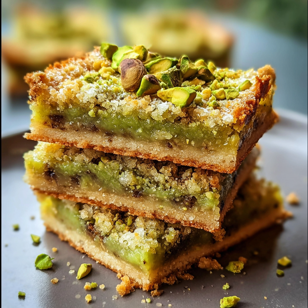Pistachio Dream Cookie Bars Recipe | Chewy, Frosted & Nutty Dessert