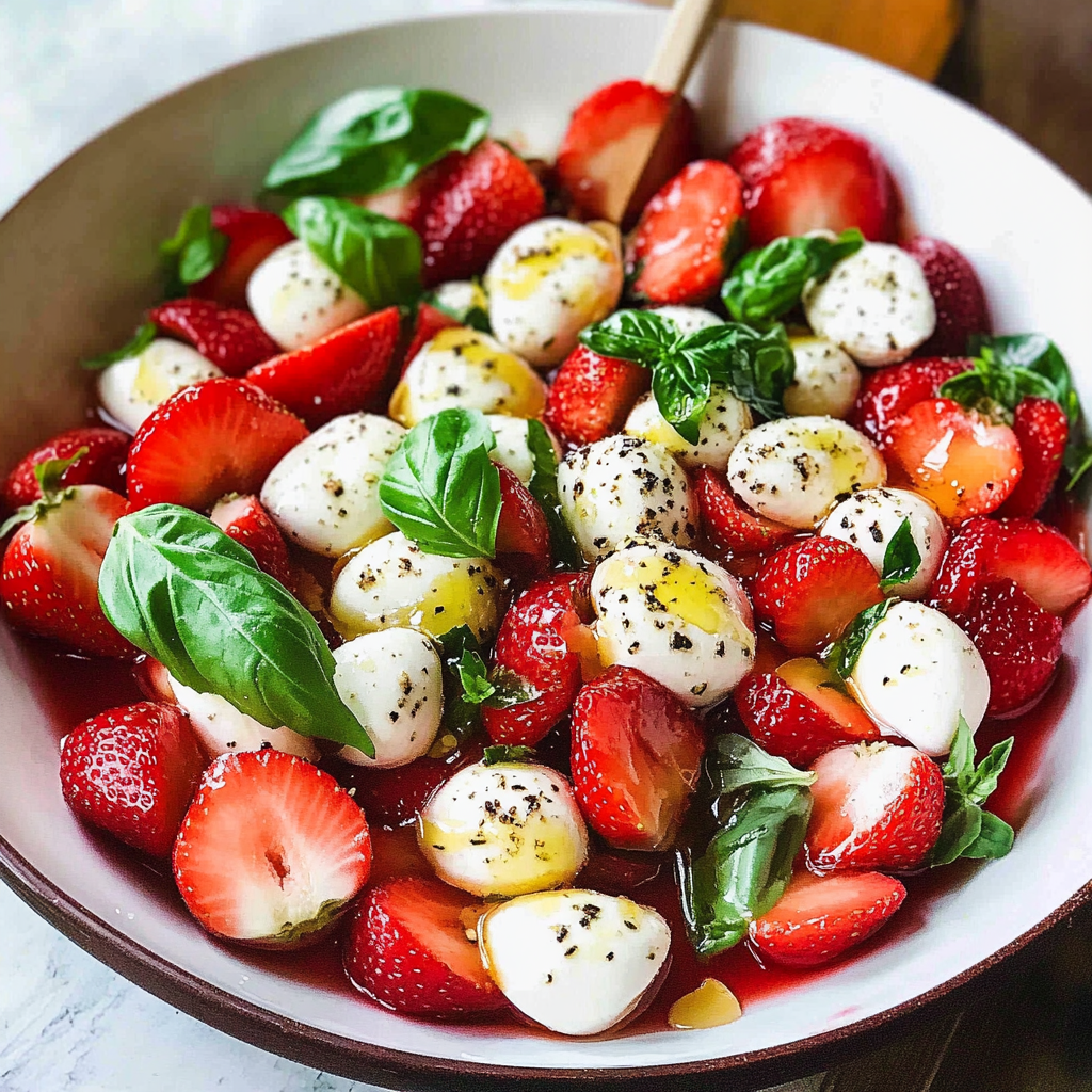 Strawberry Caprese Salad – Fresh, Sweet & Savory Summer Side Dish