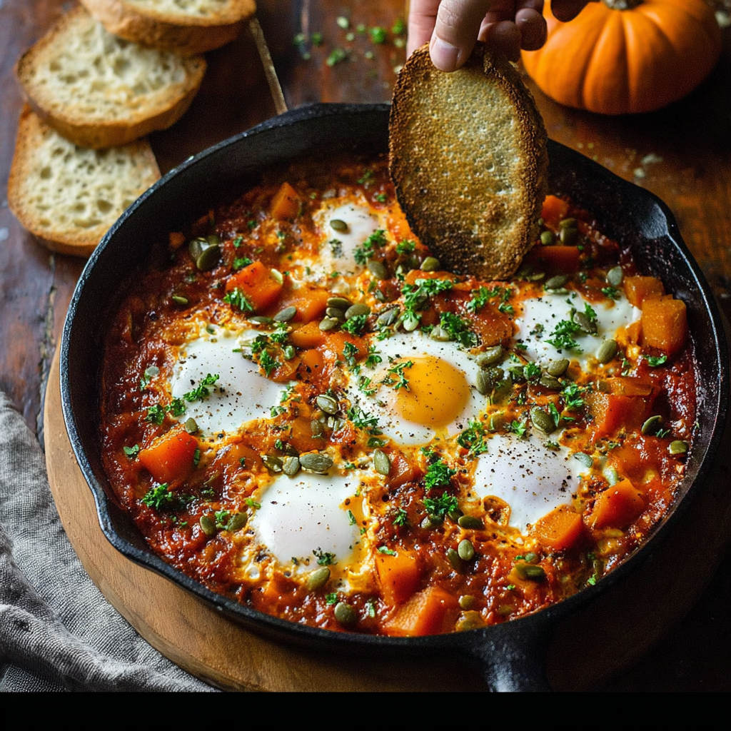 Autumnal Pumpkin Shakshuka Recipe – Cozy Fall Twist with Pumpkin & Eggs